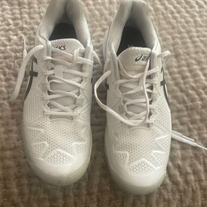 ASICS GEL-Resolution 8 Women's White/Black tennis shoes size 9.5